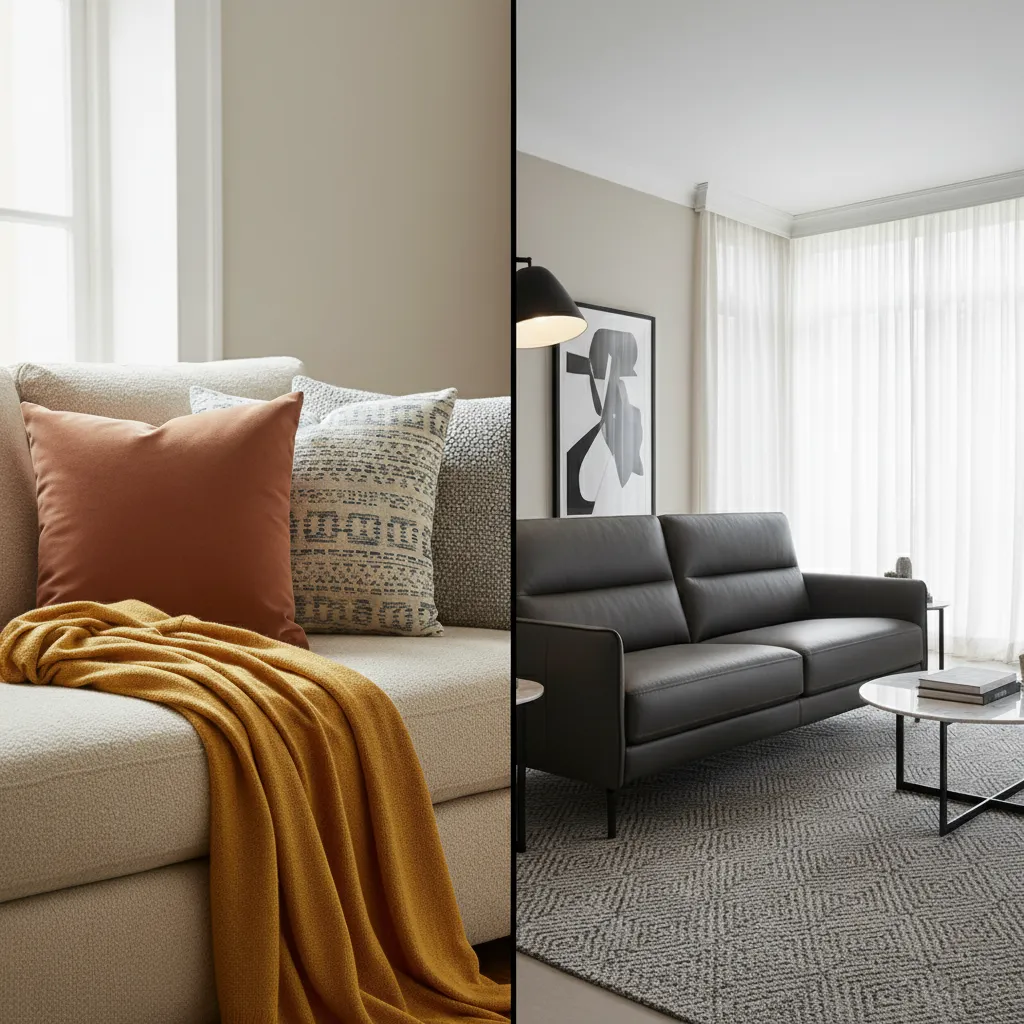 canapé en tissu contre canapé en cuir
