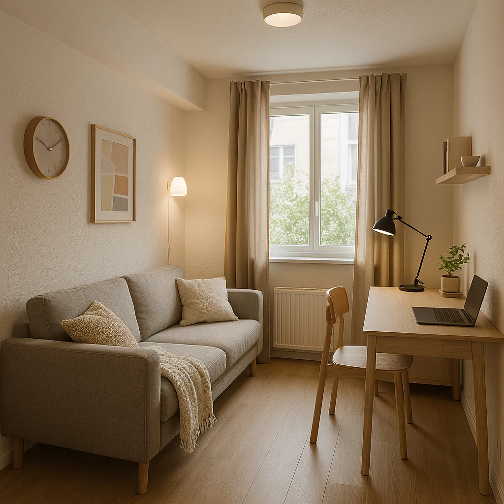 Petit studio étudiant avec canapé cosy